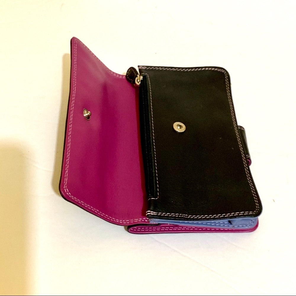 Derek Alexander leather wallet, multi color, like new.